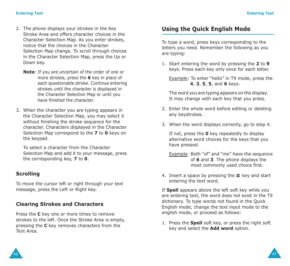 Using the quick english mode | Samsung SGH-E700A User Manual | Page 25 / 98