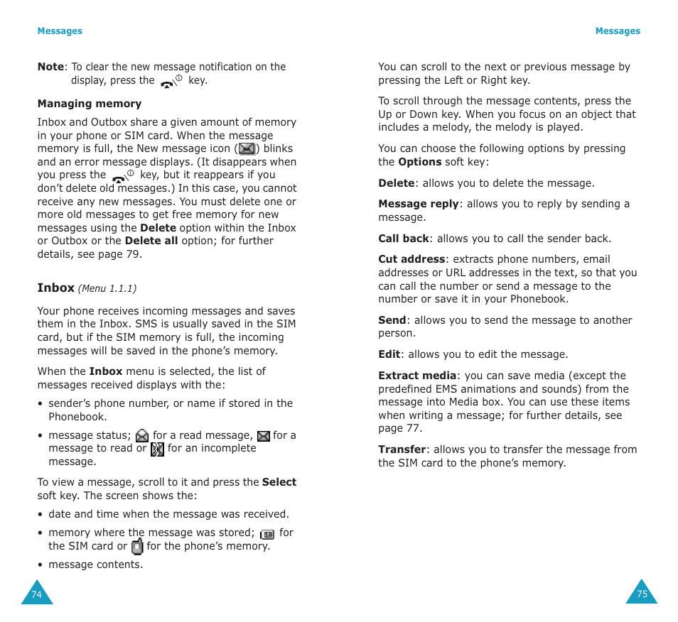 Samsung SGH-E700A User Manual | Page 40 / 98