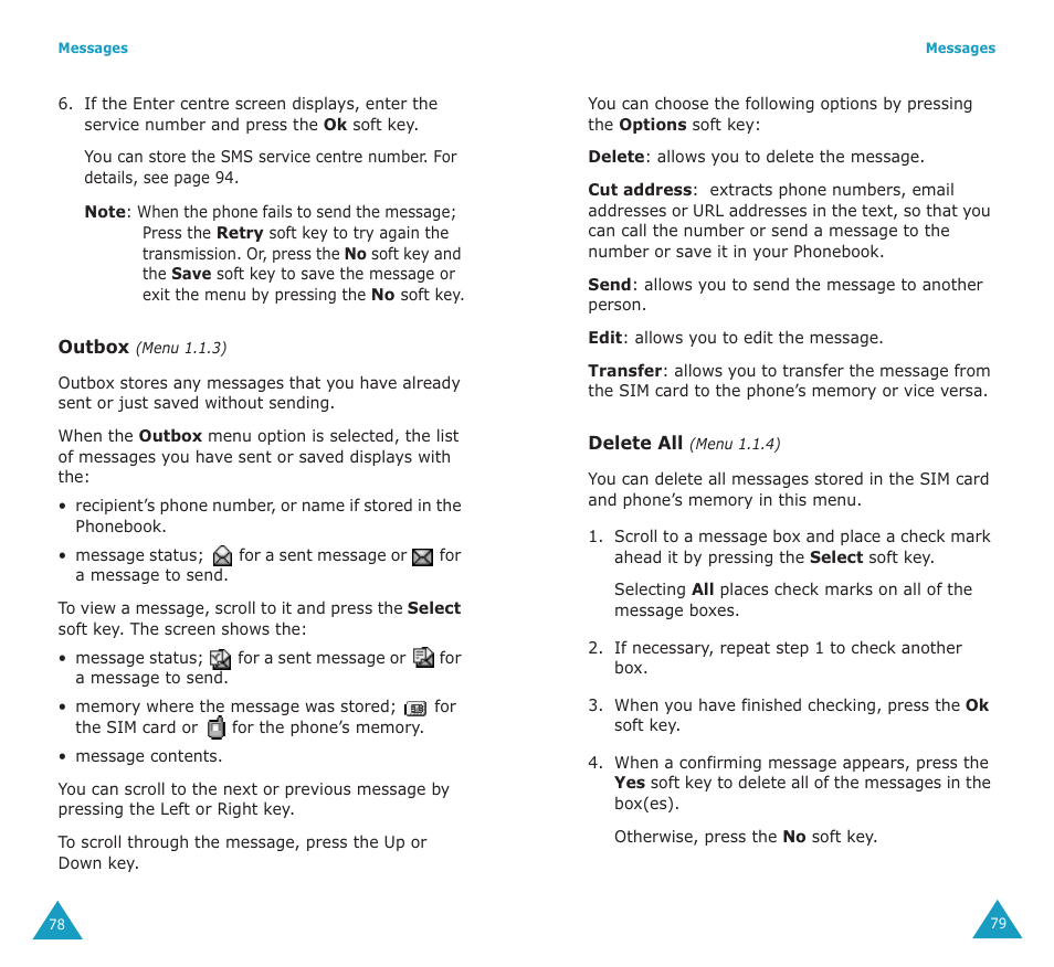 Samsung SGH-E700A User Manual | Page 42 / 98