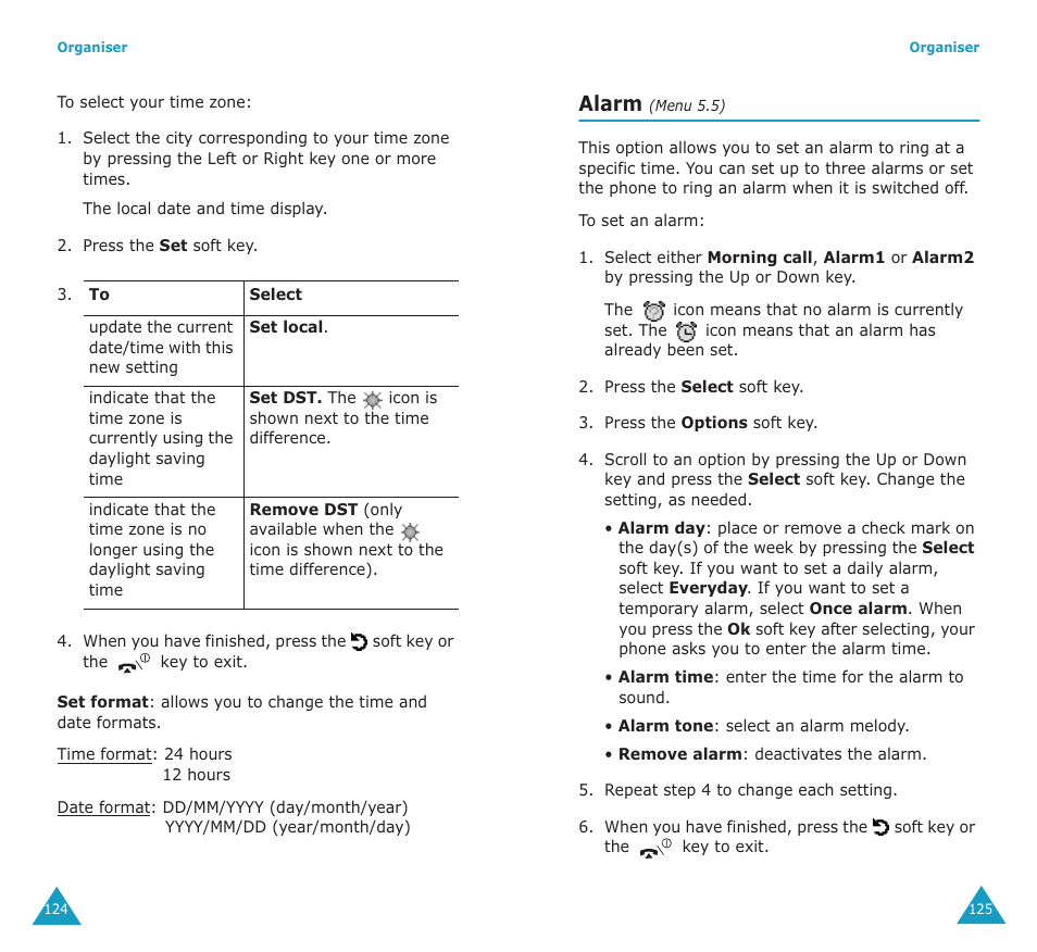 Alarm | Samsung SGH-E700A User Manual | Page 66 / 98