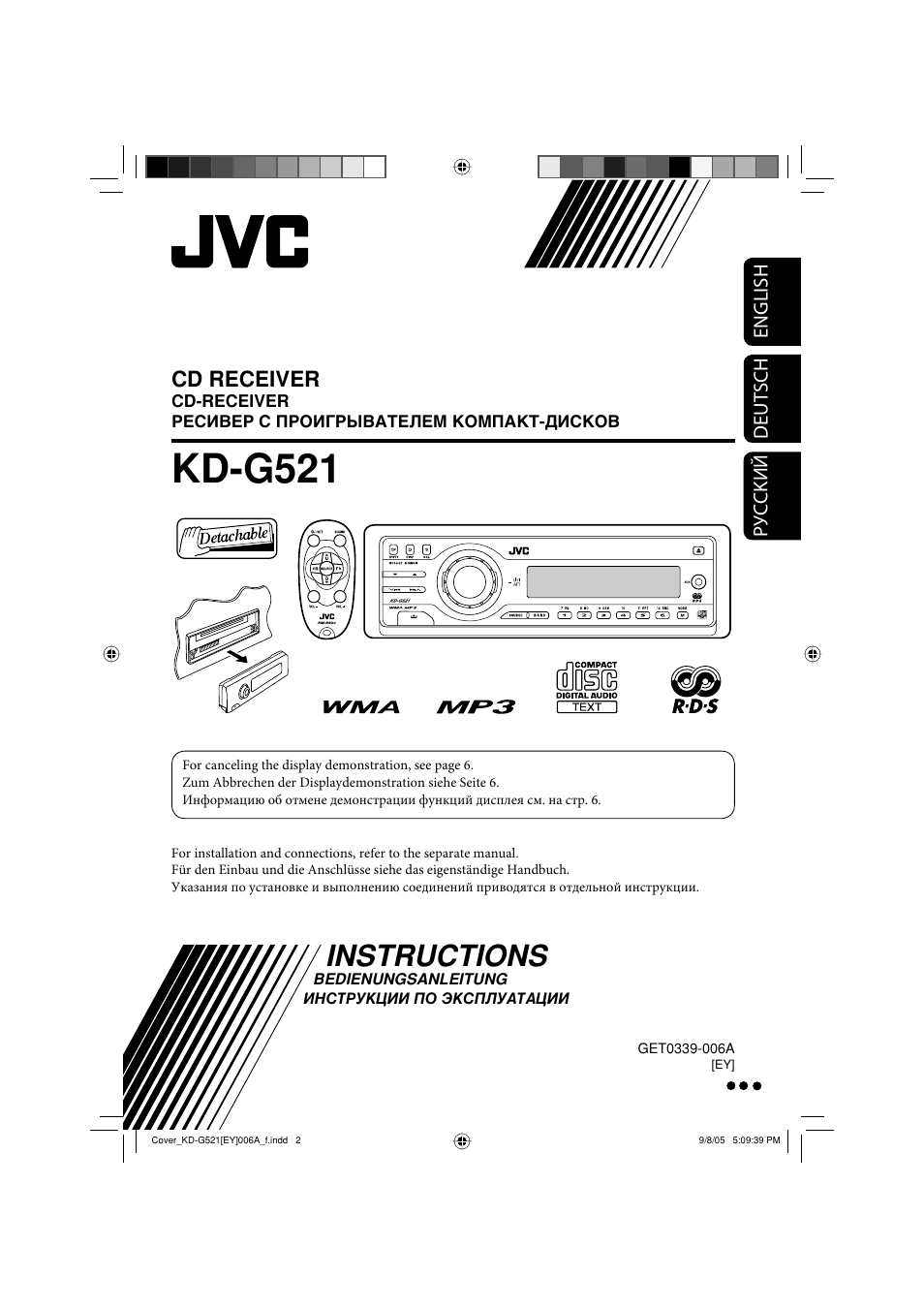 JVC KD-G521 User Manual | 74 pages