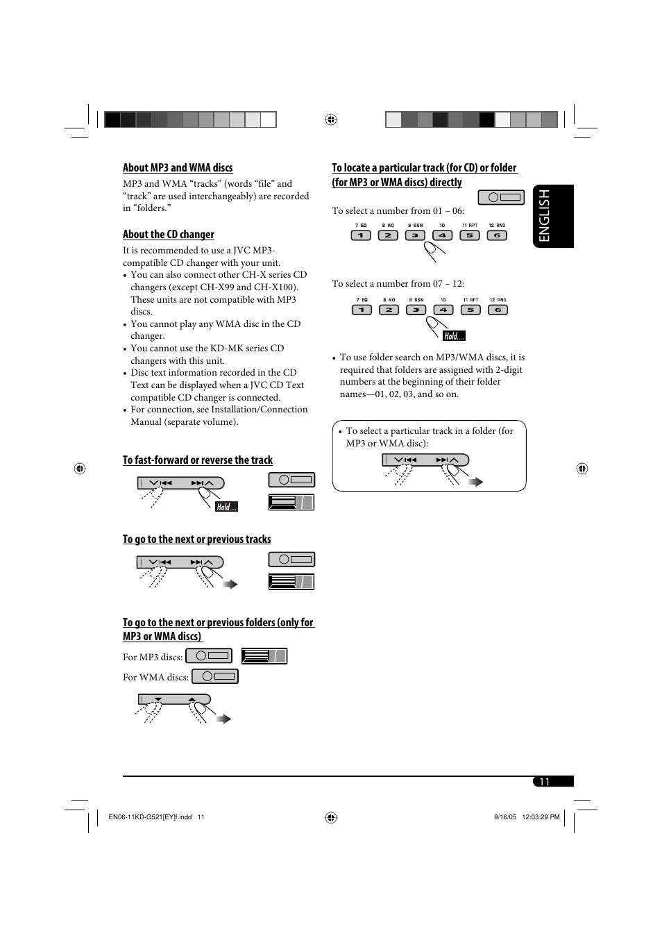 English | JVC KD-G521 User Manual | Page 11 / 74