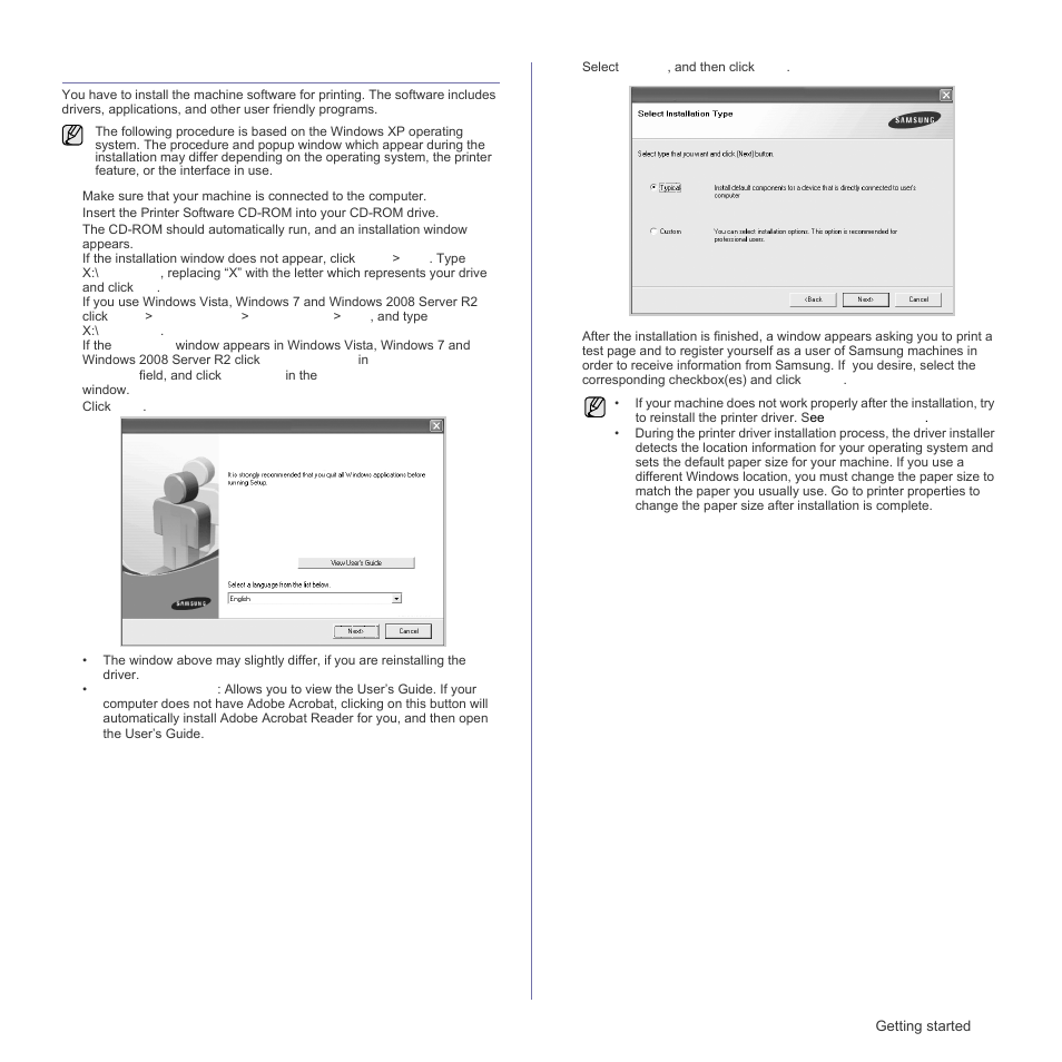 Installing the software | Samsung ML-1640 Series User Manual | Page 17 / 83