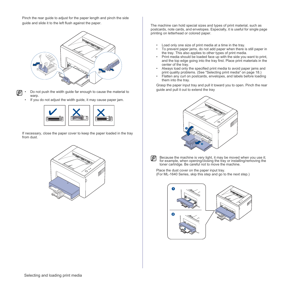 Printing on special print medias | Samsung ML-1640 Series User Manual | Page 22 / 83