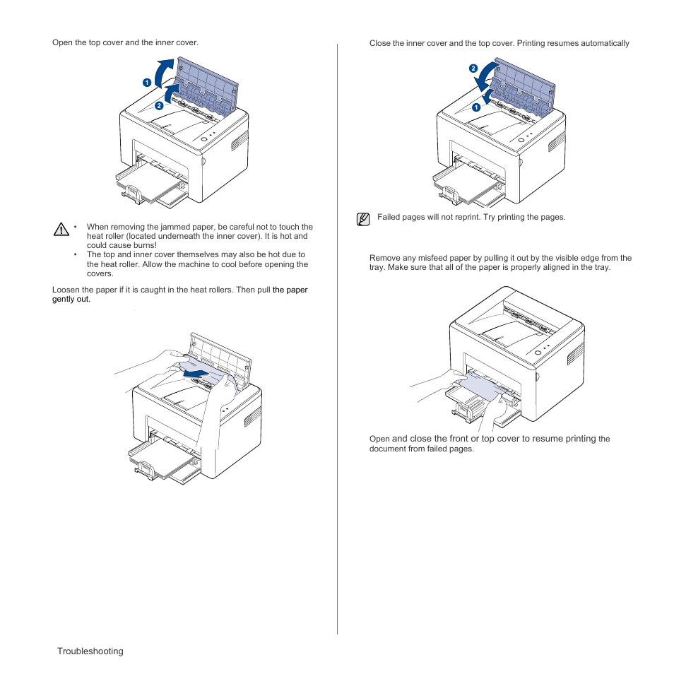 In the paper feed area | Samsung ML-1640 Series User Manual | Page 31 / 83