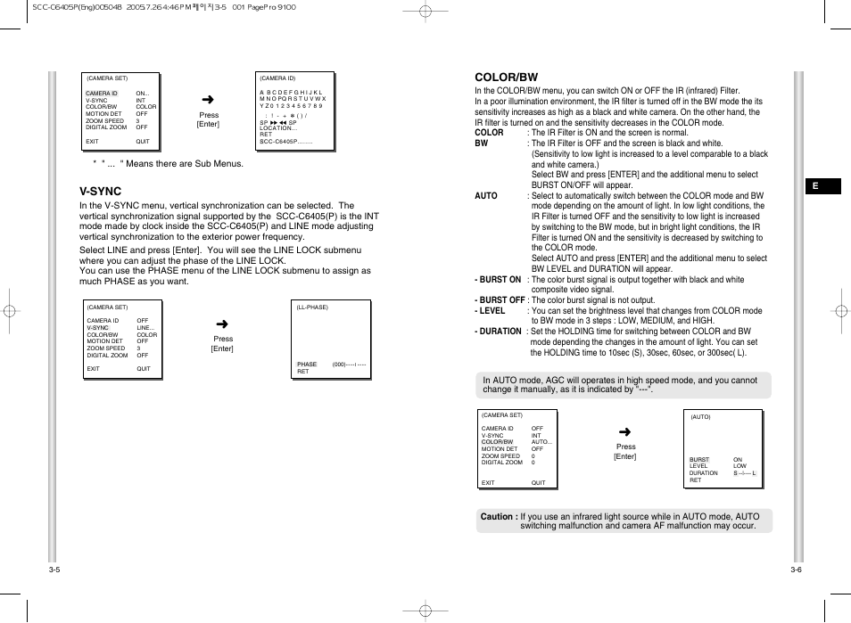 Color/bw, V-sync | Samsung AB68-00504B User Manual | Page 16 / 31