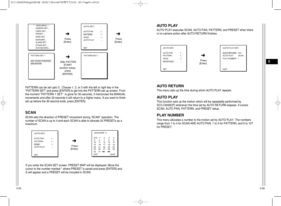 Auto play, Auto return, Play number | Scan | Samsung AB68-00504B User Manual | Page 26 / 31