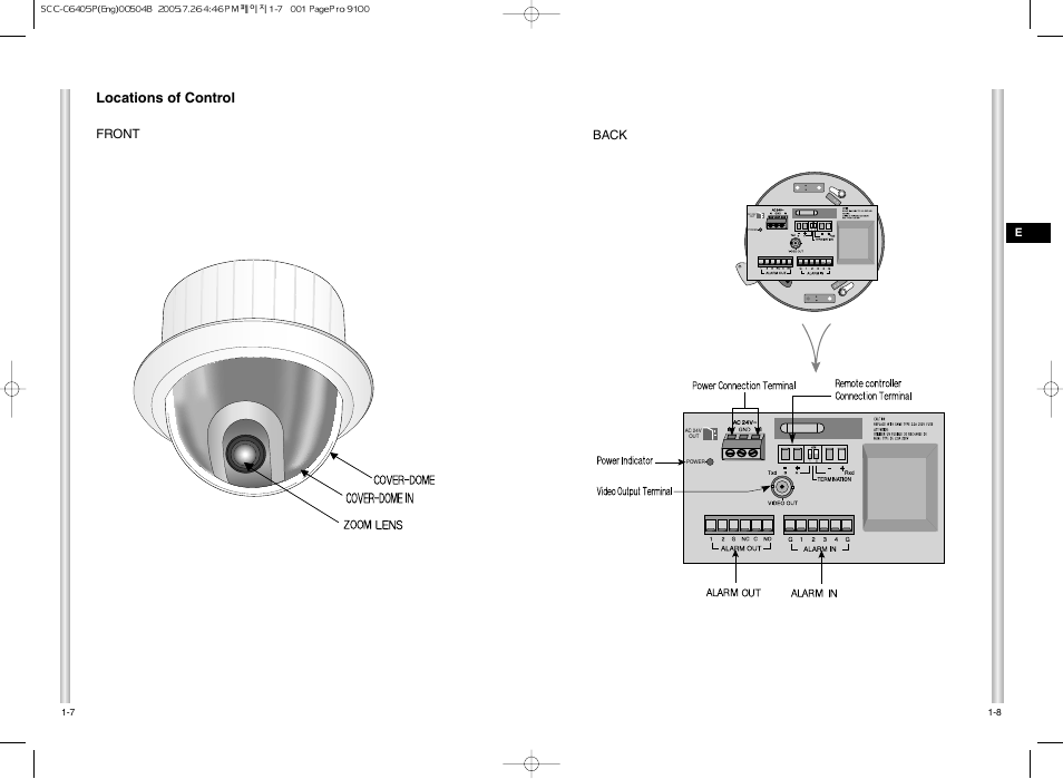 Locations of control, Back, Front | Samsung AB68-00504B User Manual | Page 7 / 31