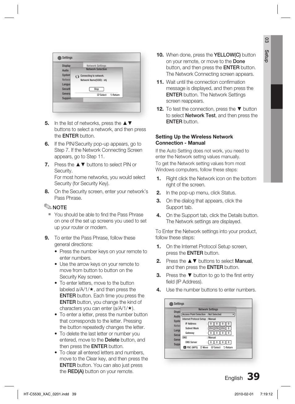 English | Samsung AH68-02256G User Manual | Page 39 / 68