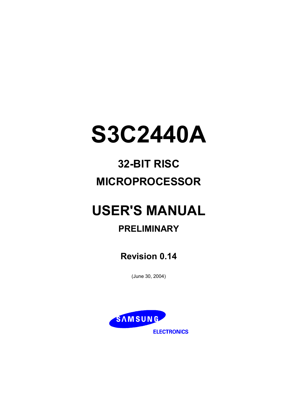 Samsung S3C2440A User Manual | 560 pages