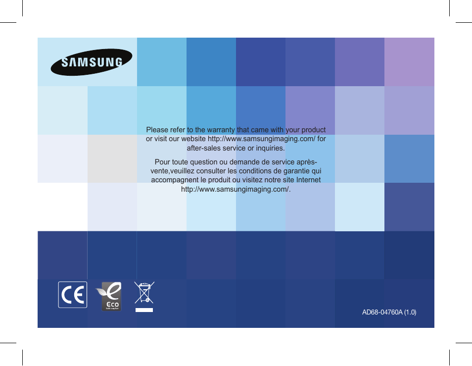 Quick start manual guide de prise en main rapide | Samsung AD68-04760A User Manual | Page 32 / 32