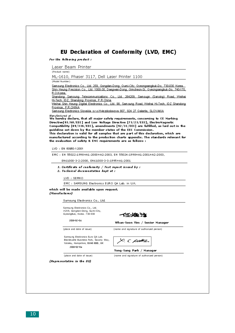 Samsung ML-1610 User Manual | Page 11 / 108
