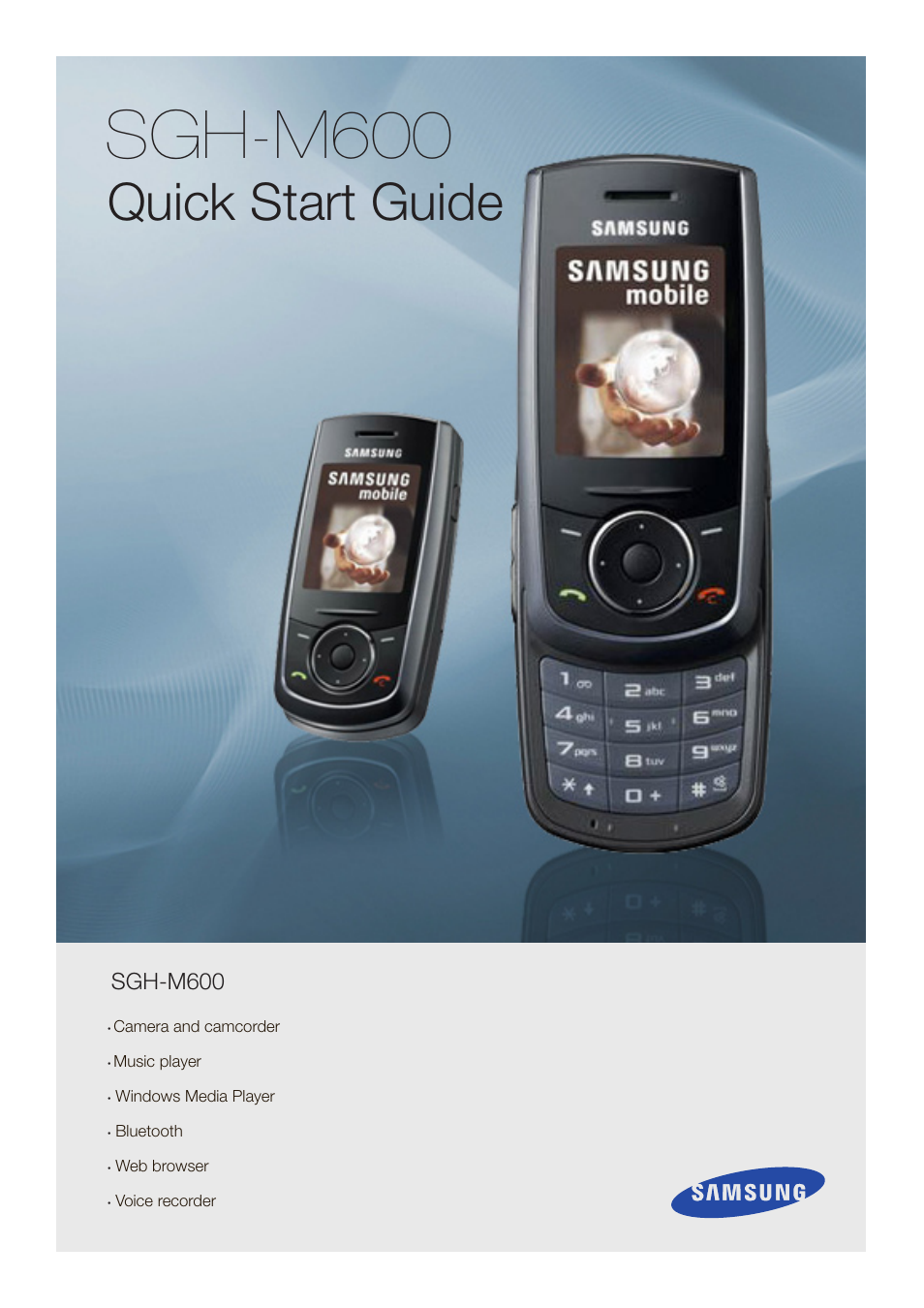 Samsung SGH-M600 User Manual | 7 pages