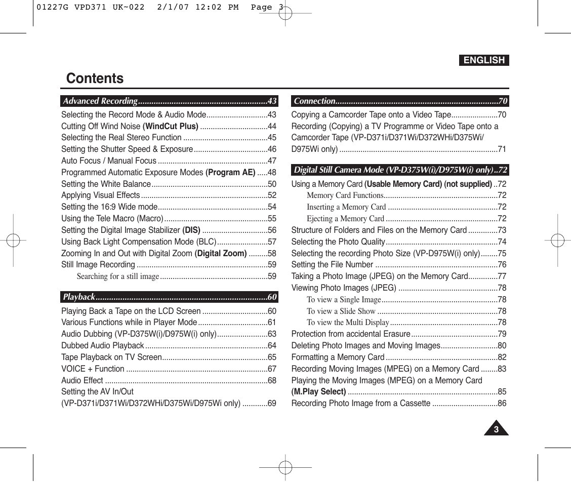 Samsung D372WH(i) User Manual | Page 3 / 114