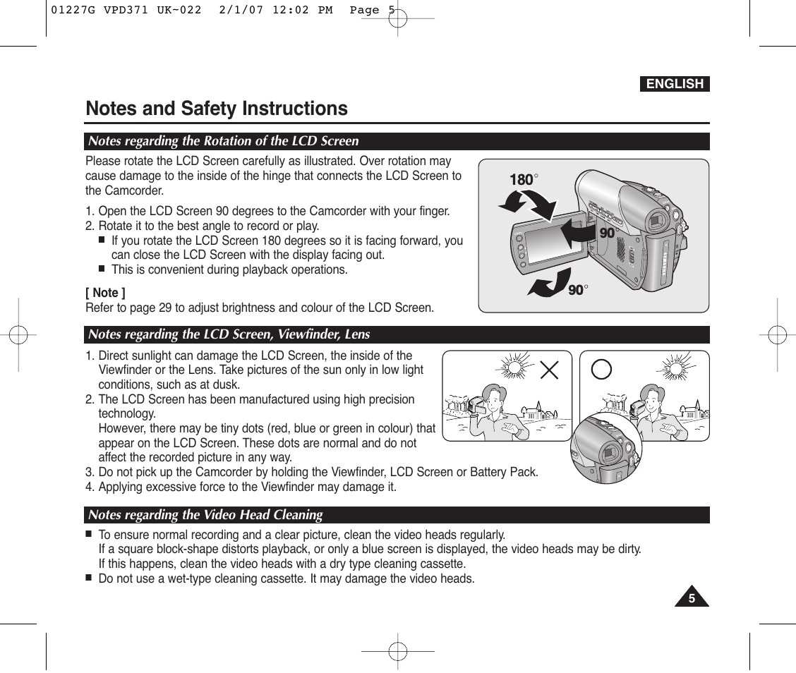 Notes and safety instructions | Samsung D372WH(i) User Manual | Page 5 / 114