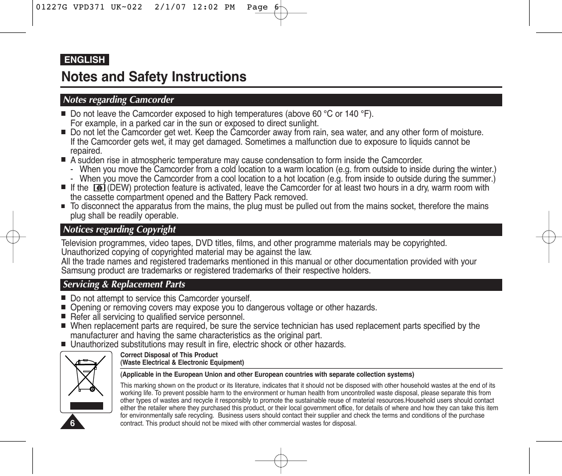 Samsung D372WH(i) User Manual | Page 6 / 114