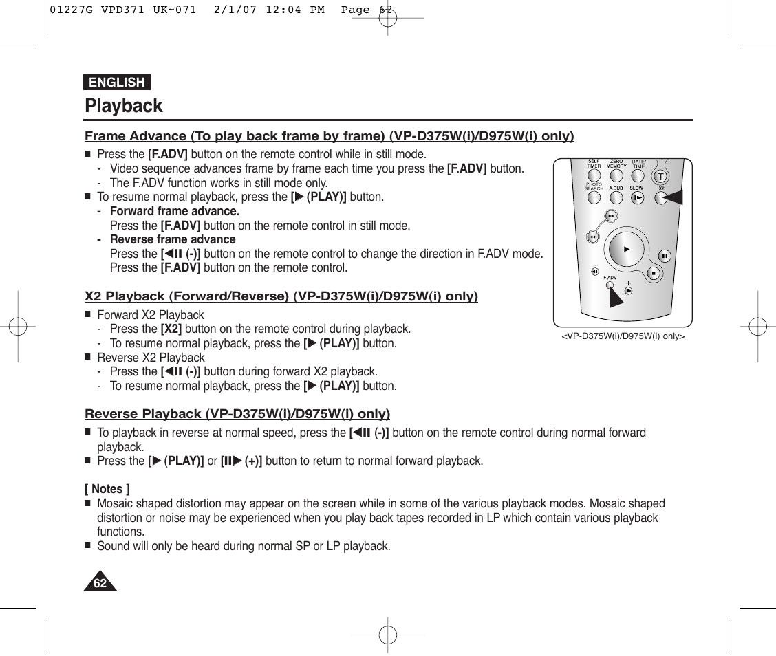 Playback | Samsung D372WH(i) User Manual | Page 62 / 114