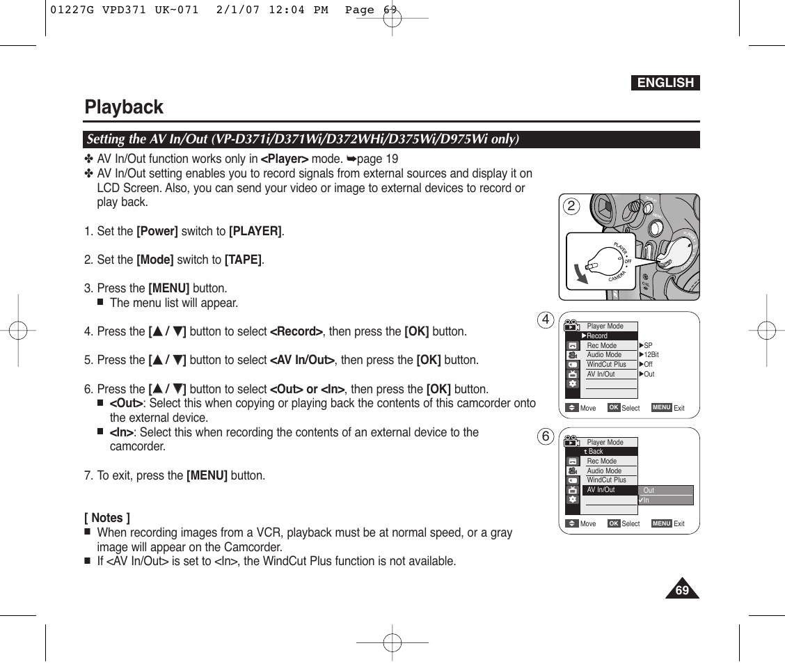 Playback | Samsung D372WH(i) User Manual | Page 69 / 114