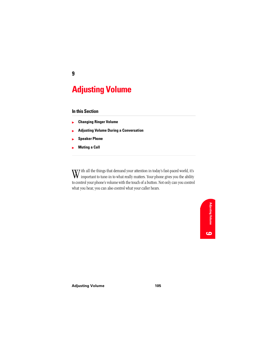 Adjusting volume, 9ad 9 | Samsung 010505D5 User Manual | Page 108 / 307