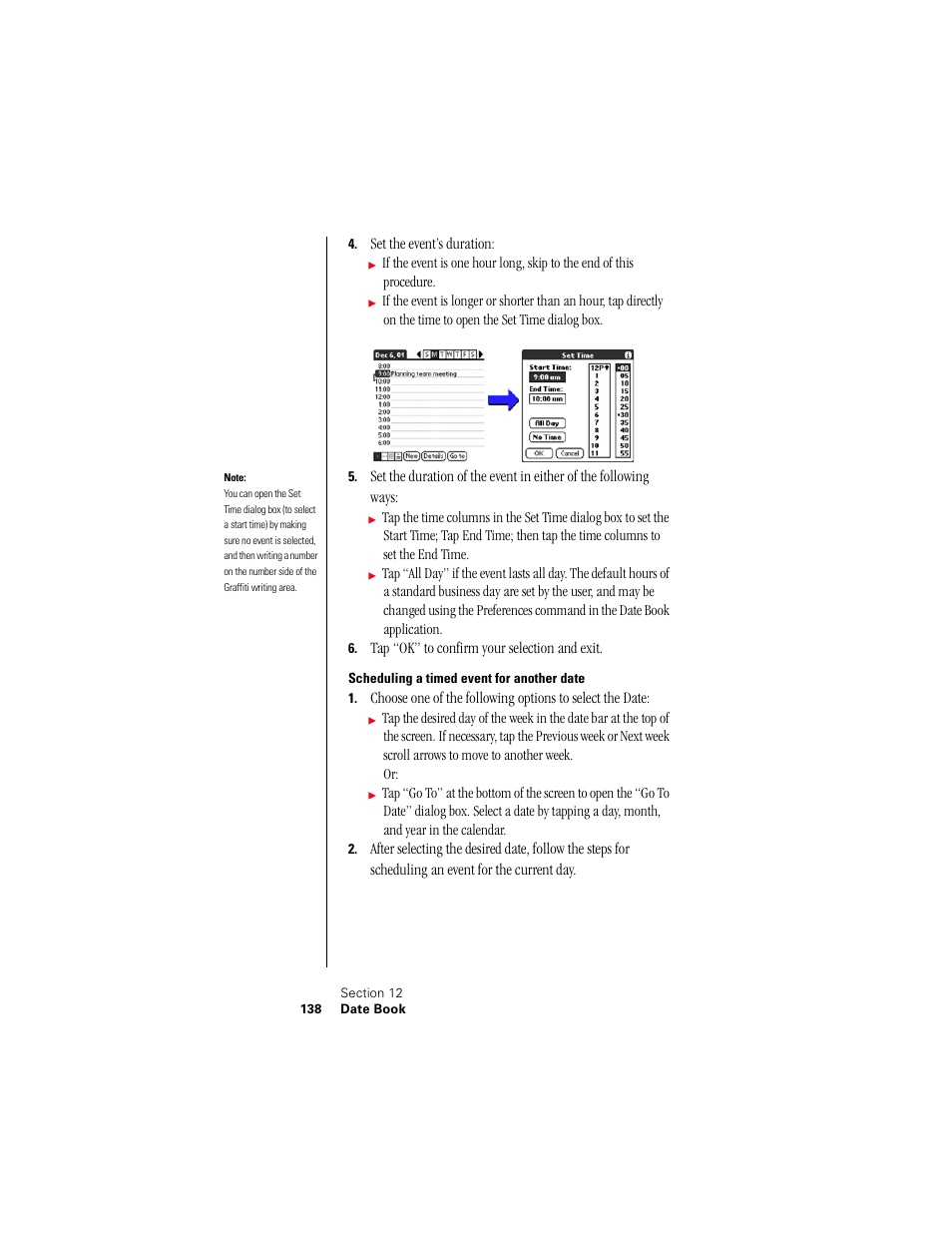 Scheduling a timed event for another date | Samsung 010505D5 User Manual | Page 139 / 307