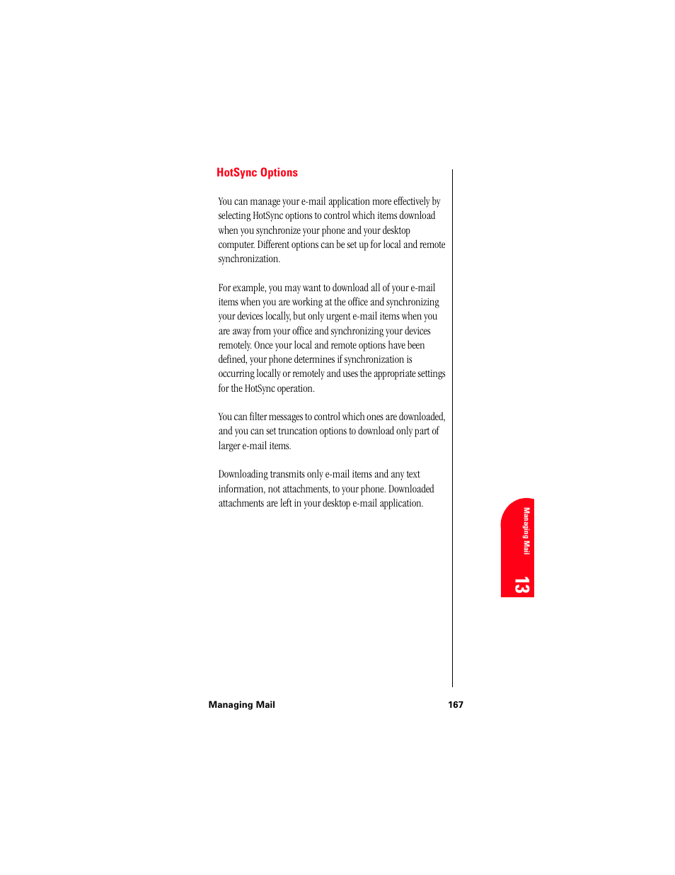 Hotsync options | Samsung 010505D5 User Manual | Page 168 / 307