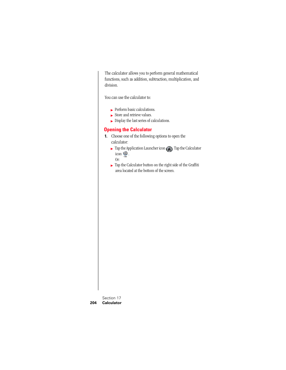 Opening the calculator | Samsung 010505D5 User Manual | Page 205 / 307