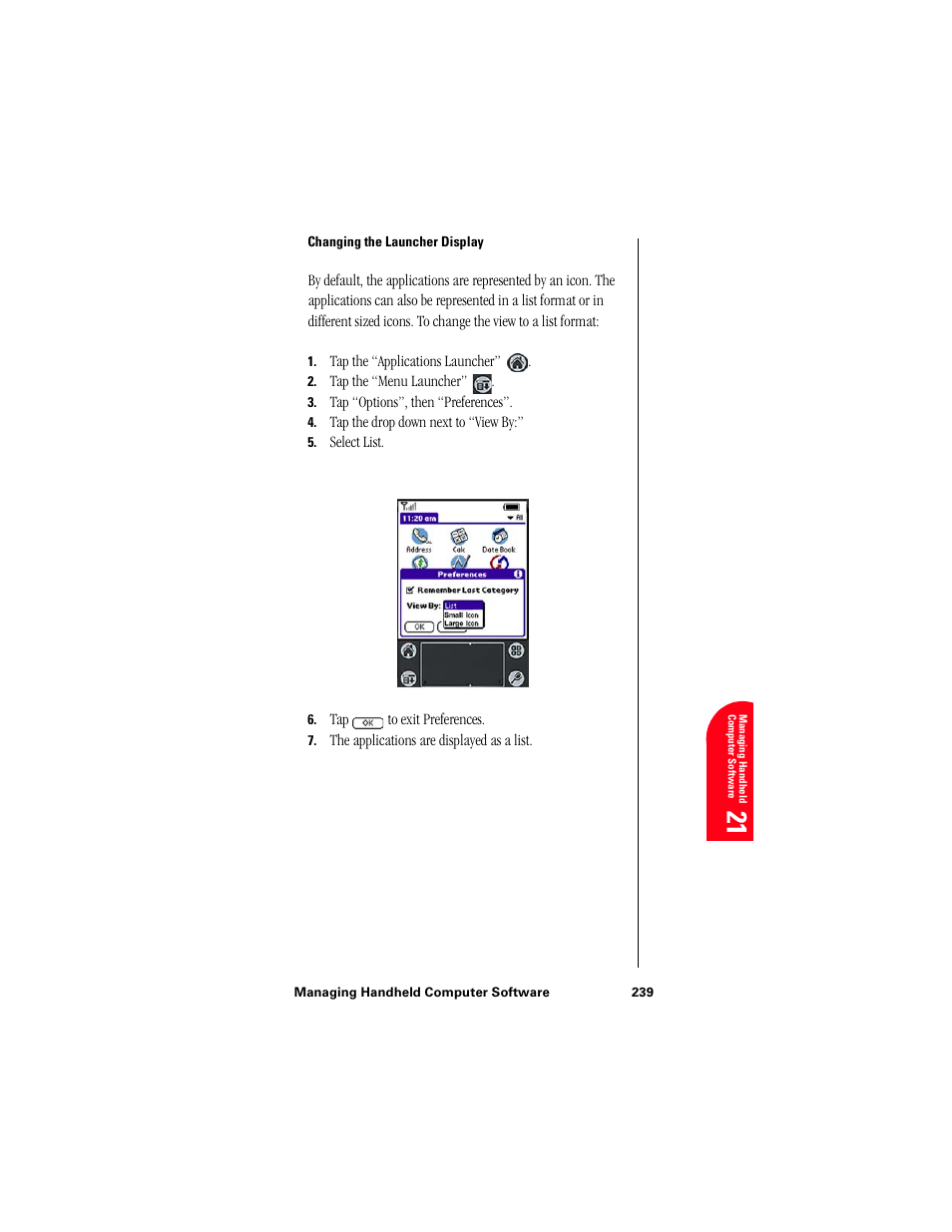 Changing the launcher display | Samsung 010505D5 User Manual | Page 240 / 307