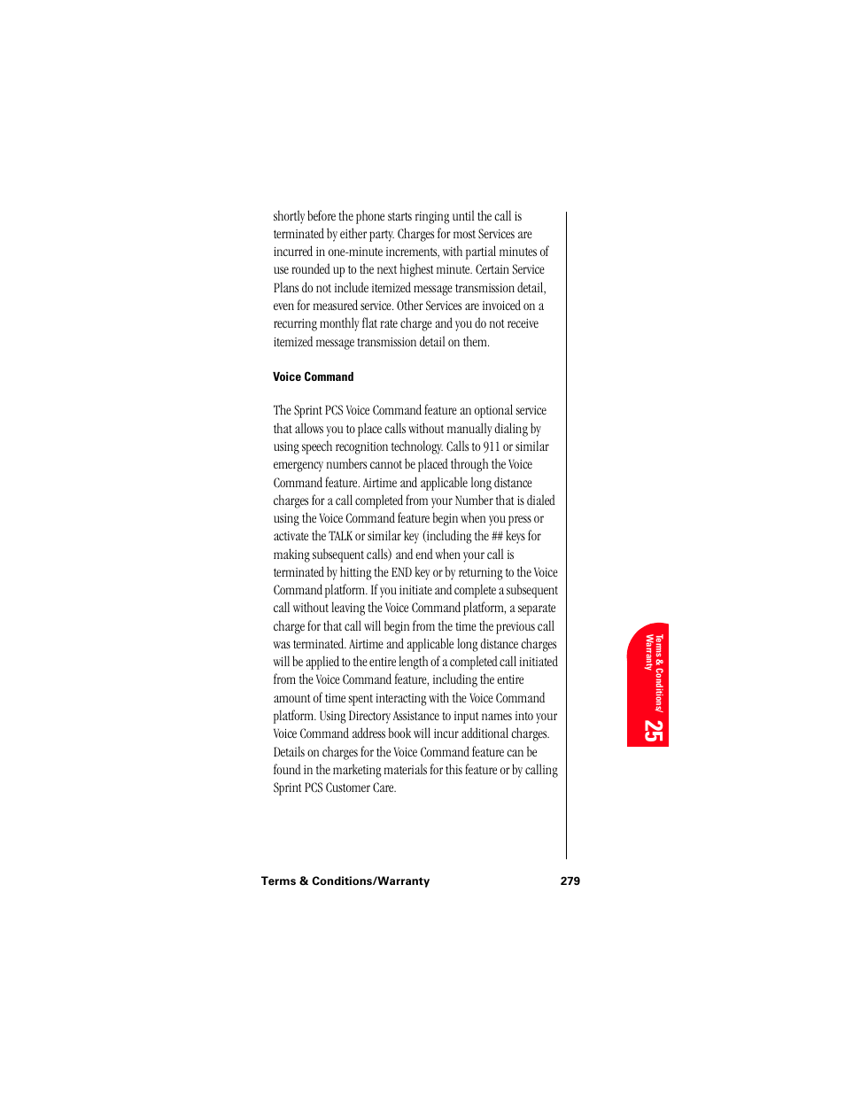 Voice command, Te 25 | Samsung 010505D5 User Manual | Page 280 / 307