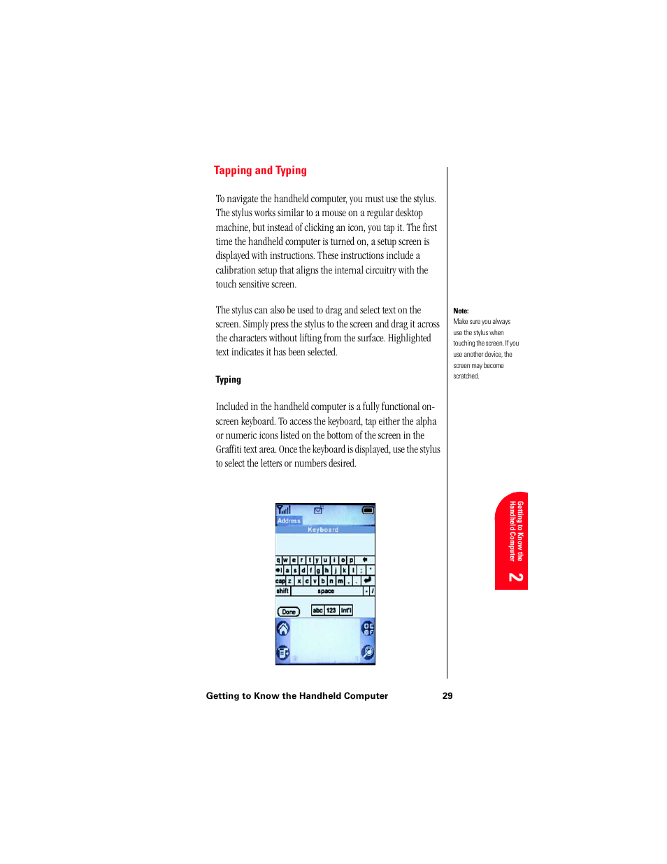 Tapping and typing, Typing, Ge 2 | Samsung 010505D5 User Manual | Page 32 / 307