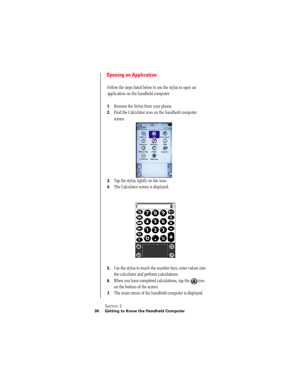 Opening an application | Samsung 010505D5 User Manual | Page 33 / 307
