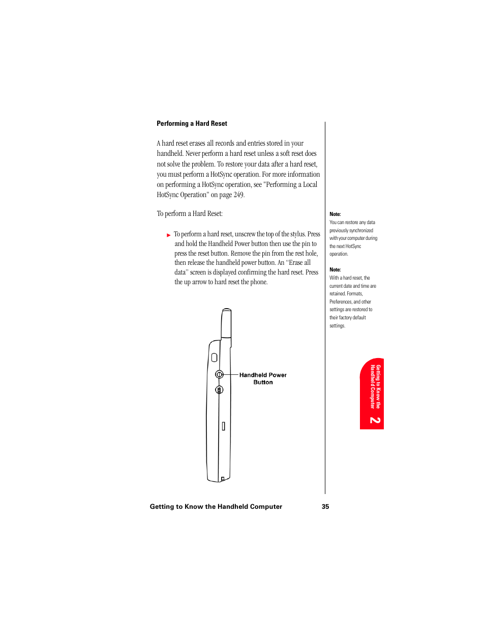 Performing a hard reset, Ge 2 | Samsung 010505D5 User Manual | Page 38 / 307