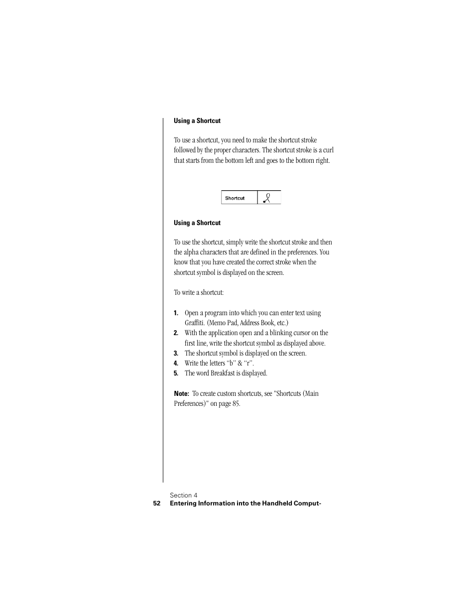 Using a shortcut | Samsung 010505D5 User Manual | Page 55 / 307