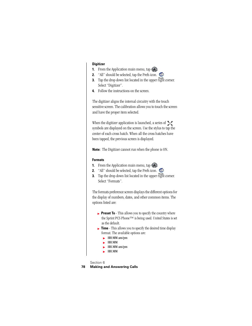 Digitizer, Formats | Samsung 010505D5 User Manual | Page 81 / 307