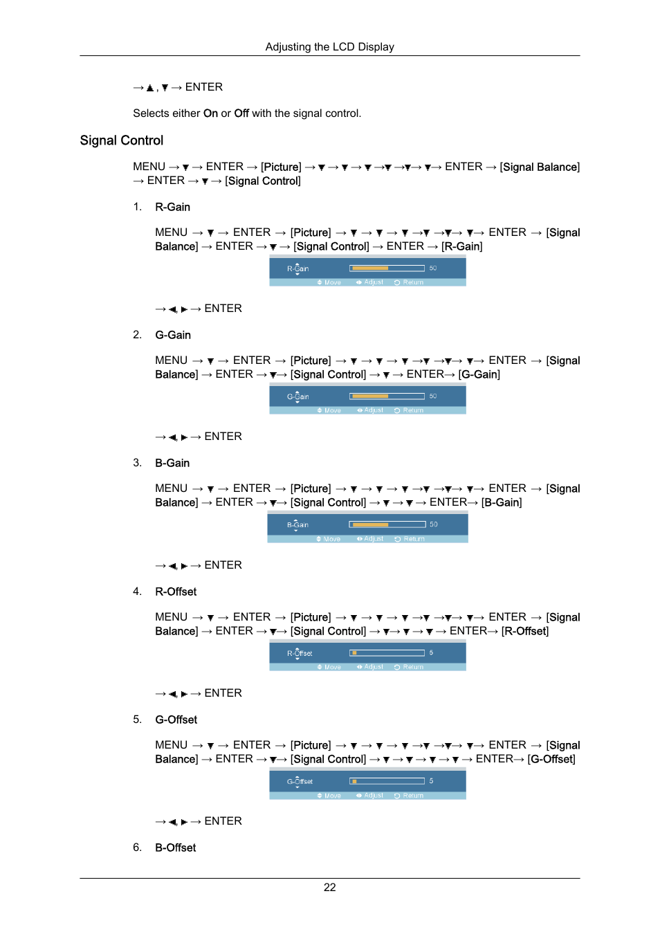 Signal control | Samsung SYNCMASTER 460TMN User Manual | Page 23 / 59