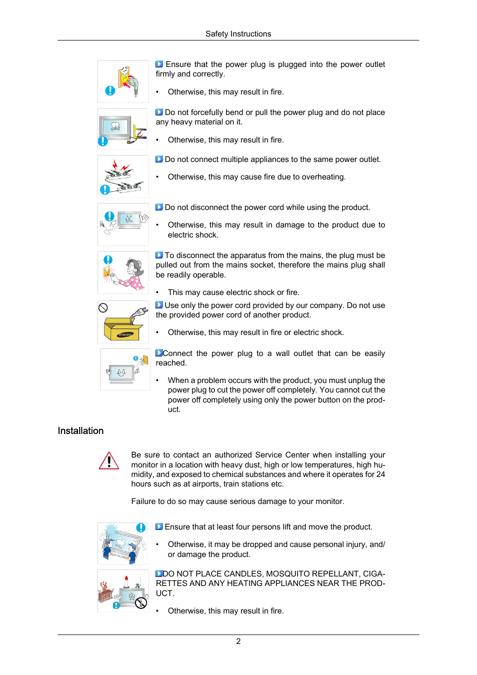 Installation | Samsung SYNCMASTER 460TMN User Manual | Page 3 / 59