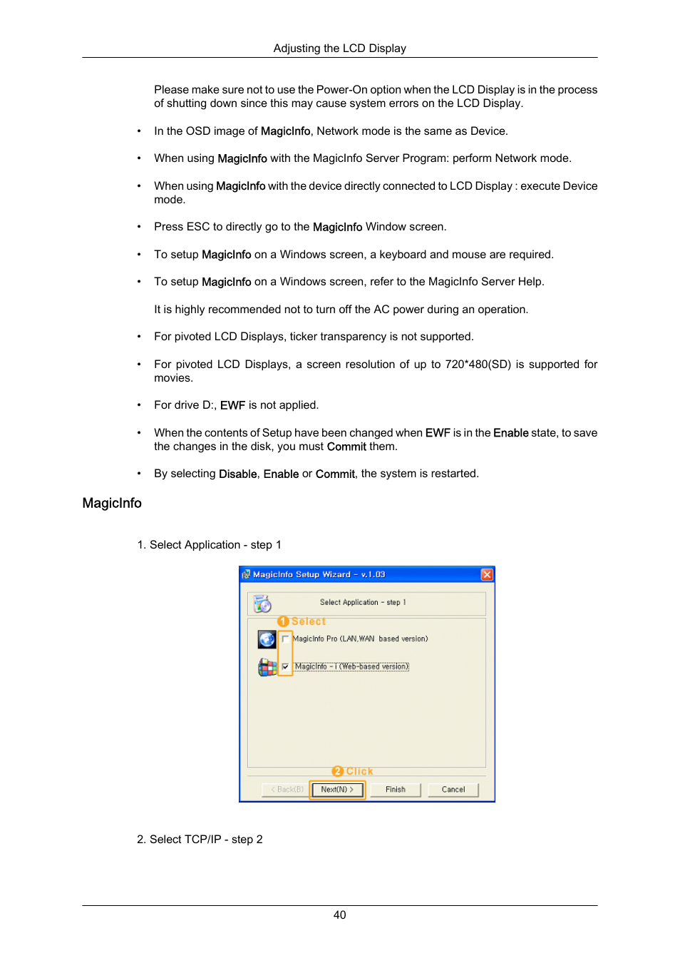 Magicinfo | Samsung SYNCMASTER 460TMN User Manual | Page 41 / 59