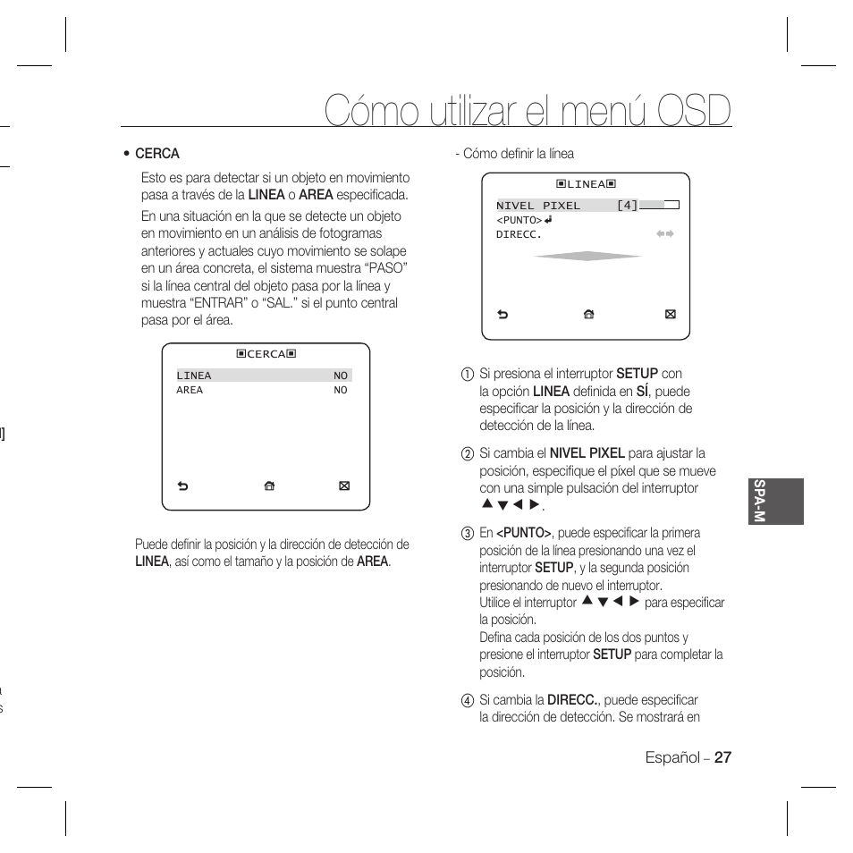 Cómo utilizar el menú osd | Samsung DOME SCC-B5369 User Manual | Page 100 / 146