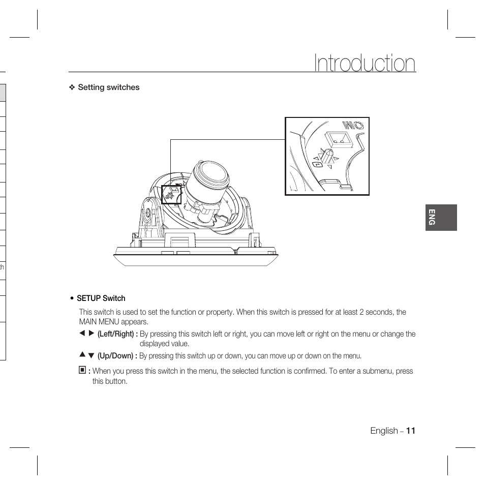 Introduction | Samsung DOME SCC-B5369 User Manual | Page 11 / 146