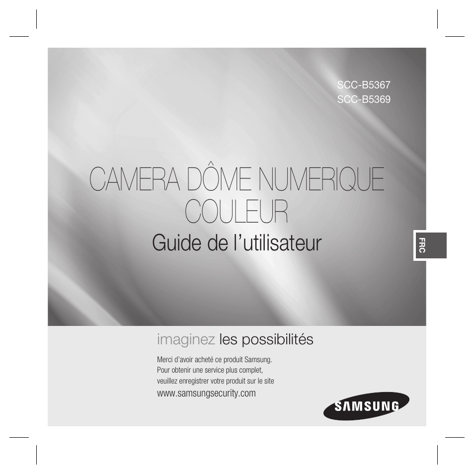 Camera dôme numerique couleur, Guide de l’utilisateur | Samsung DOME SCC-B5369 User Manual | Page 37 / 146