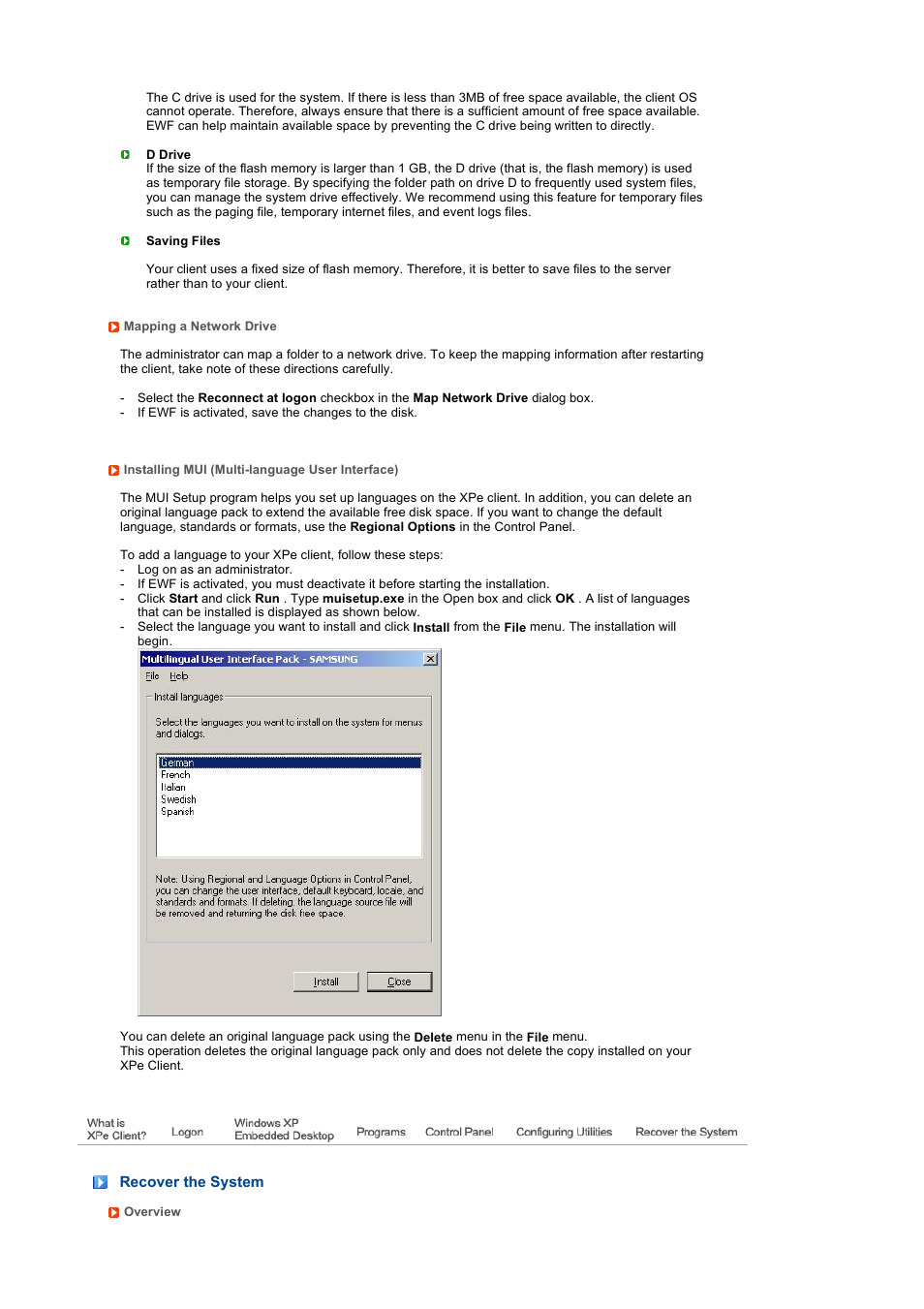 Recover the system | Samsung 220TN User Manual | Page 36 / 94