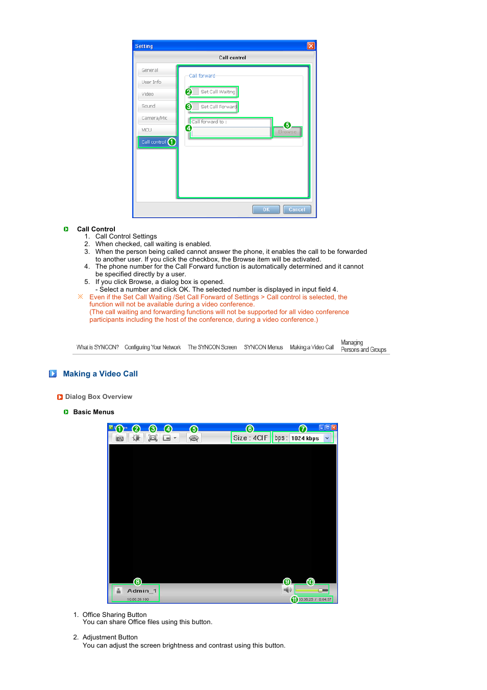 Making a video call | Samsung 220TN User Manual | Page 47 / 94