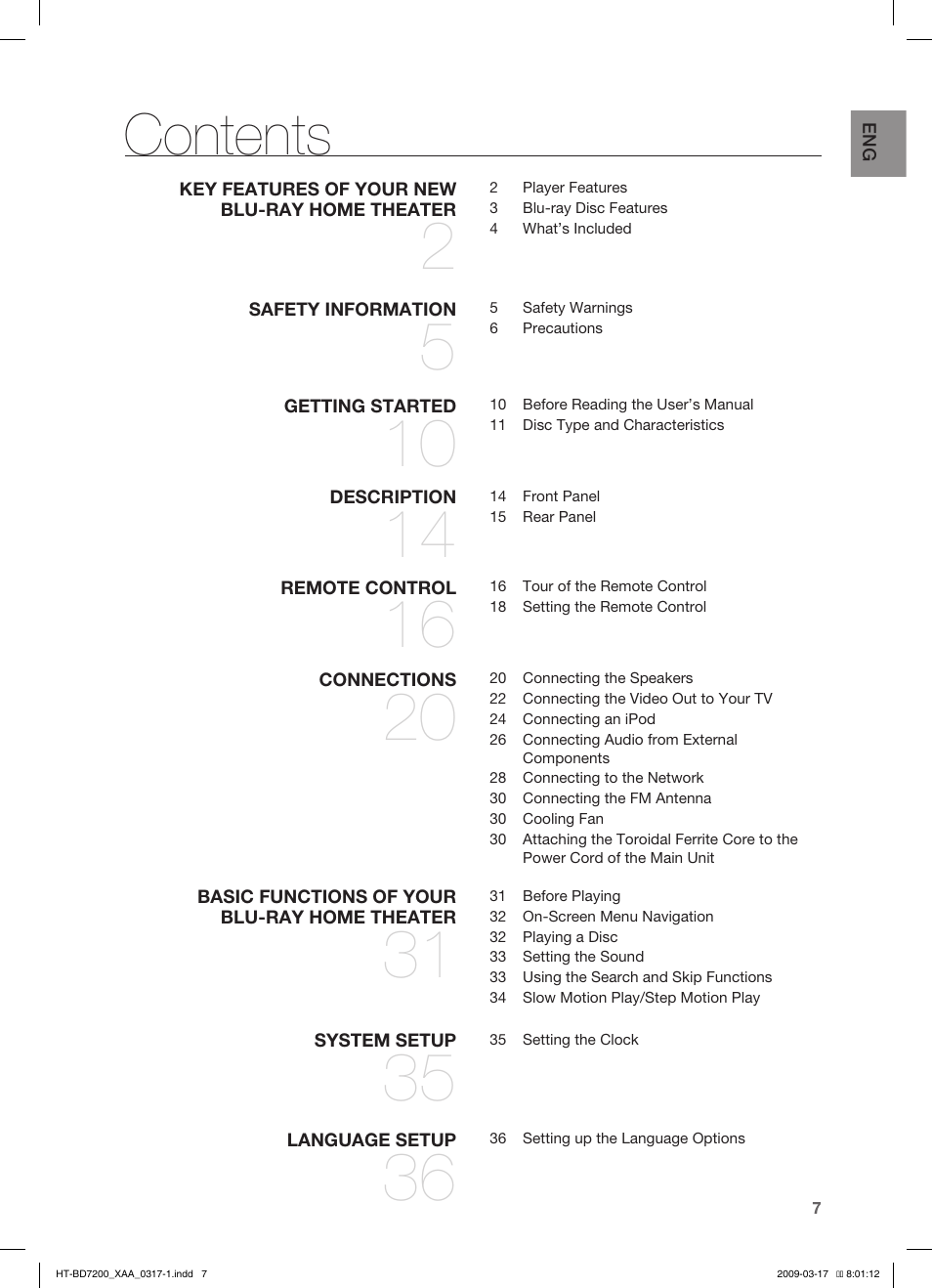 Samsung HT-BD7200 User Manual | Page 7 / 100