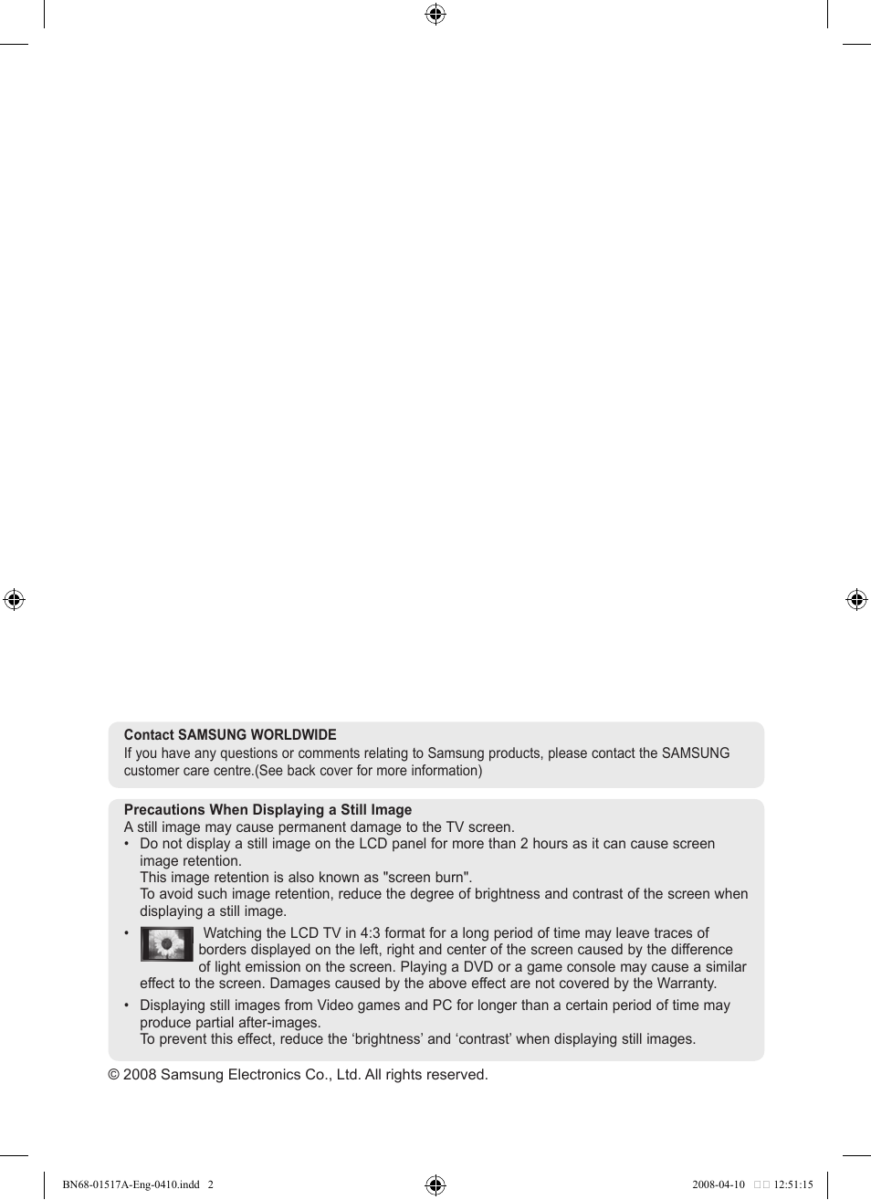 Samsung LEA LEA BN68-01517A-00 User Manual | Page 2 / 51