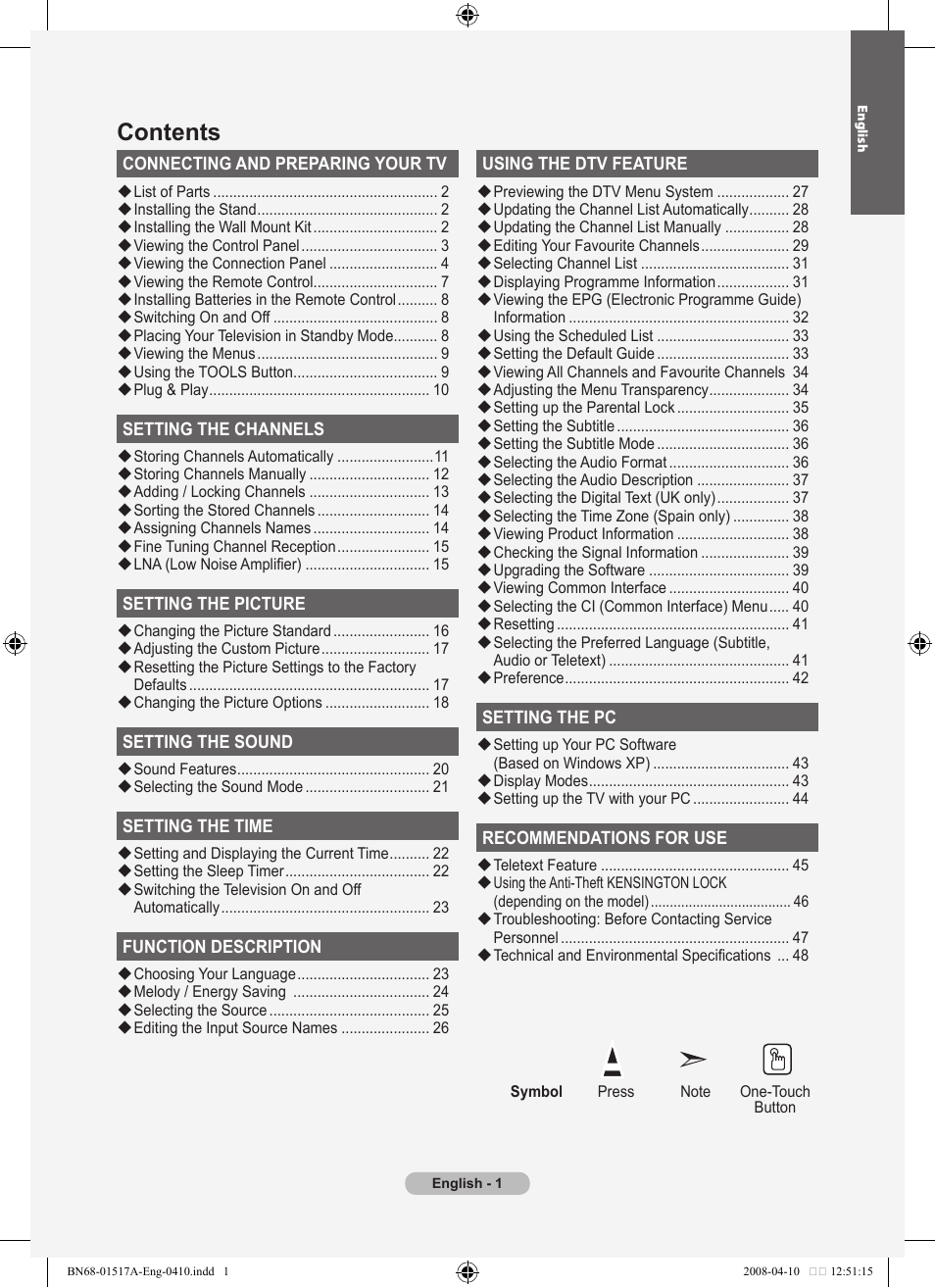 Samsung LEA LEA BN68-01517A-00 User Manual | Page 3 / 51