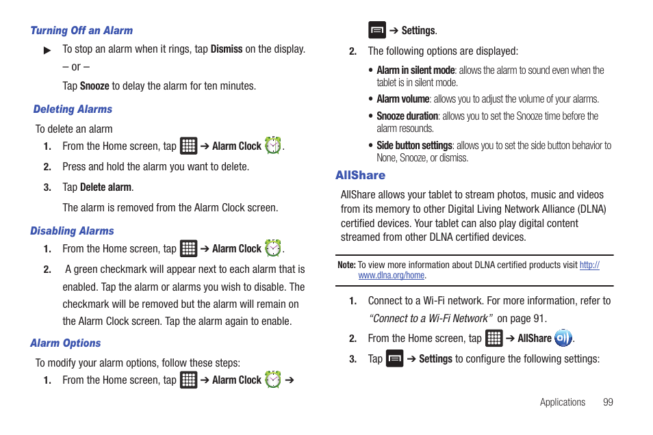 Allshare | Samsung Galaxy Tab A3LSGHI987 User Manual | Page 103 / 146