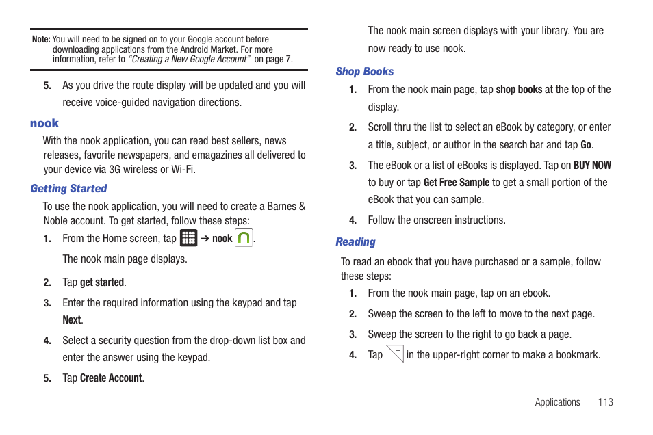 Nook | Samsung Galaxy Tab A3LSGHI987 User Manual | Page 117 / 146