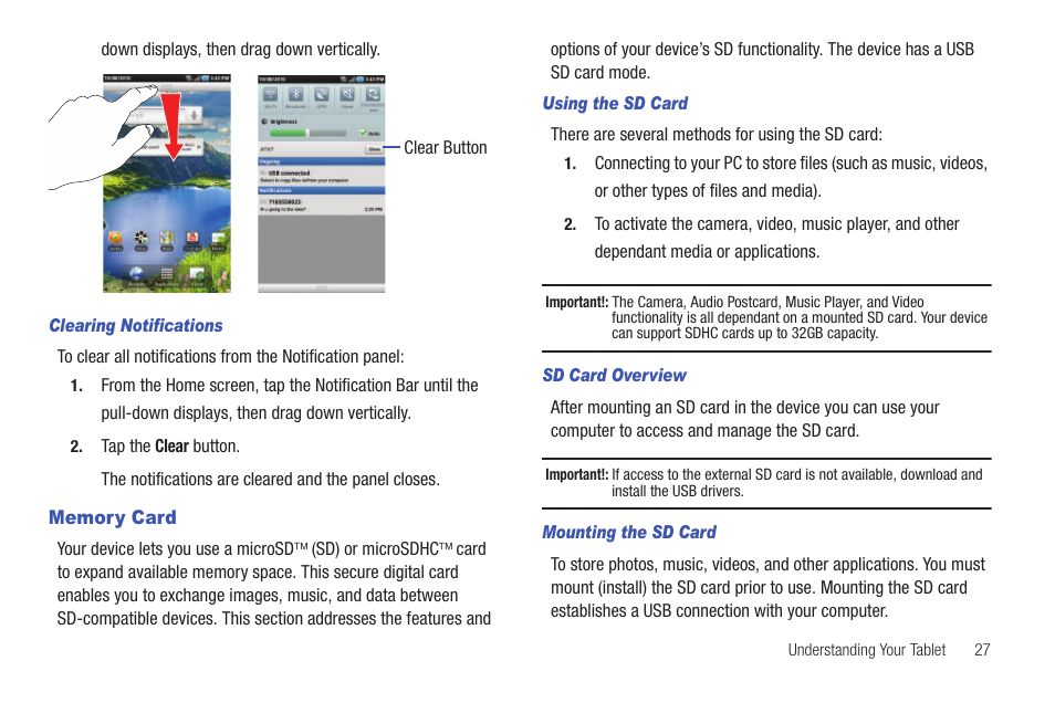 Memory card | Samsung Galaxy Tab A3LSGHI987 User Manual | Page 31 / 146