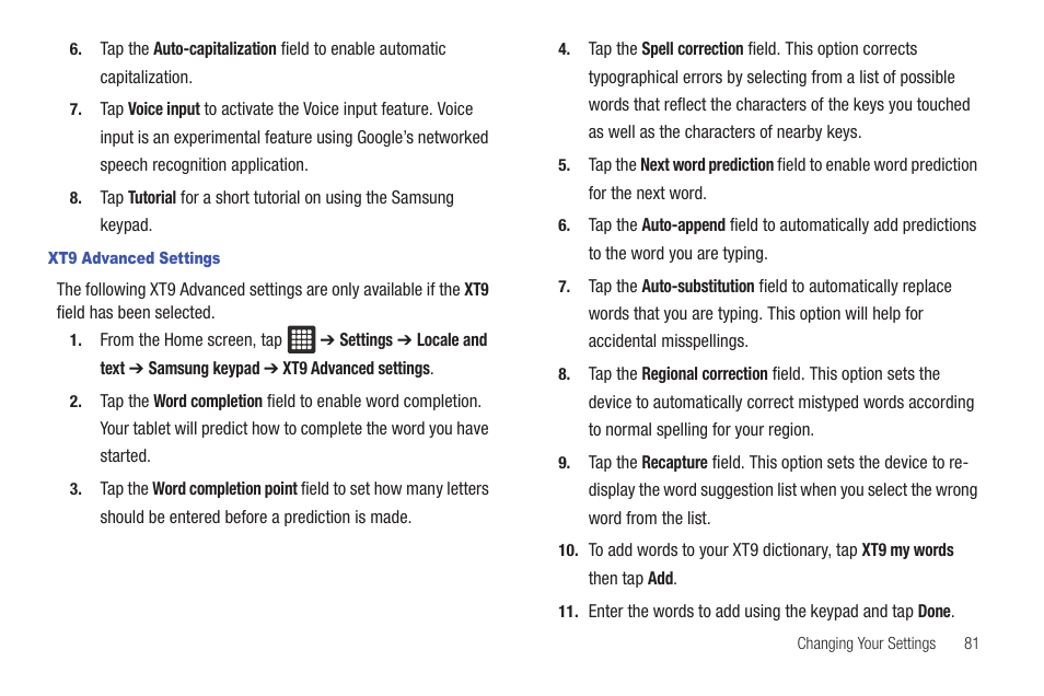 For more information, refer to “xt9 | Samsung Galaxy Tab A3LSGHI987 User Manual | Page 85 / 146