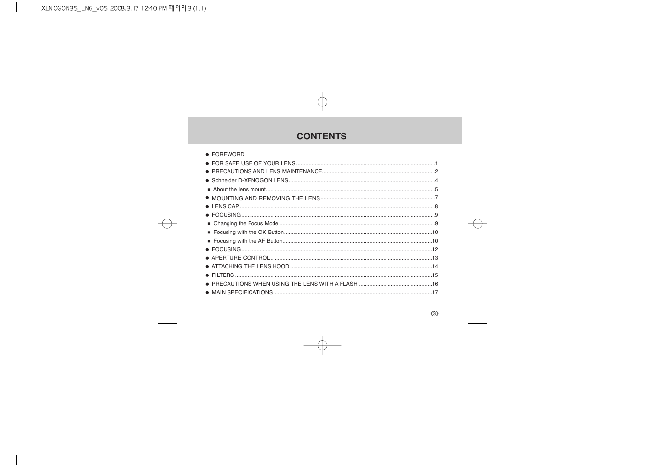 Samsung Schneider D-XENOGON 35 User Manual | Page 5 / 24