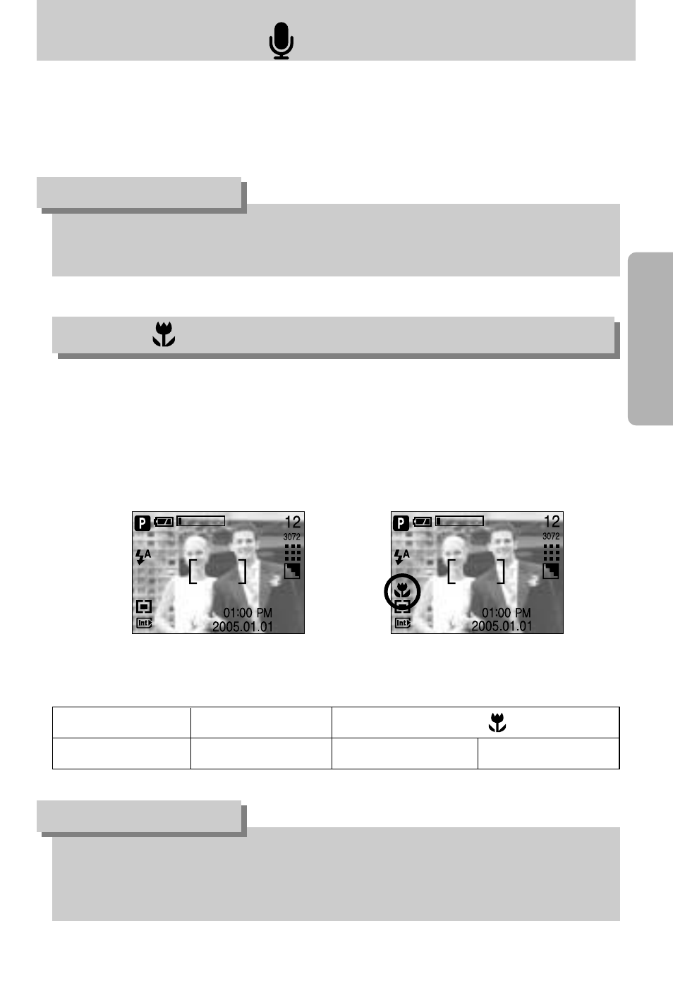 Information, Macro( )/ down button(focusing) | Samsung Digimax A7 User Manual | Page 29 / 136